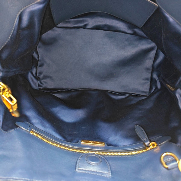 Quilted Lambskin Tote Bag Blue