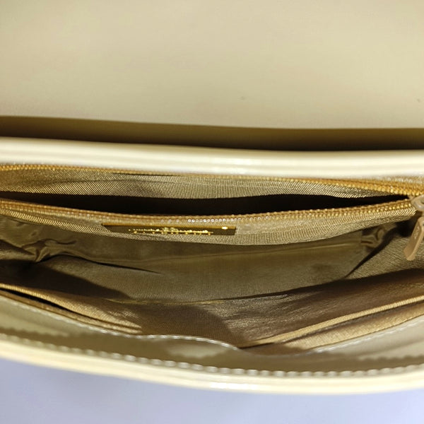 Calfskin Top Handle Bag Beige