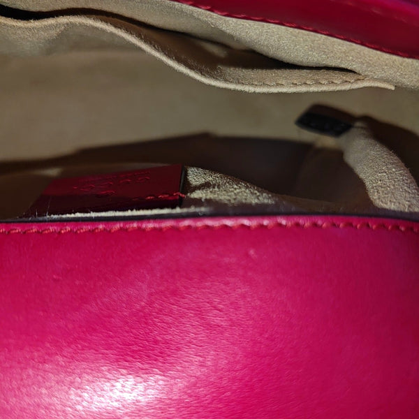 GG Marmont Mini Quilted Calfskin Red