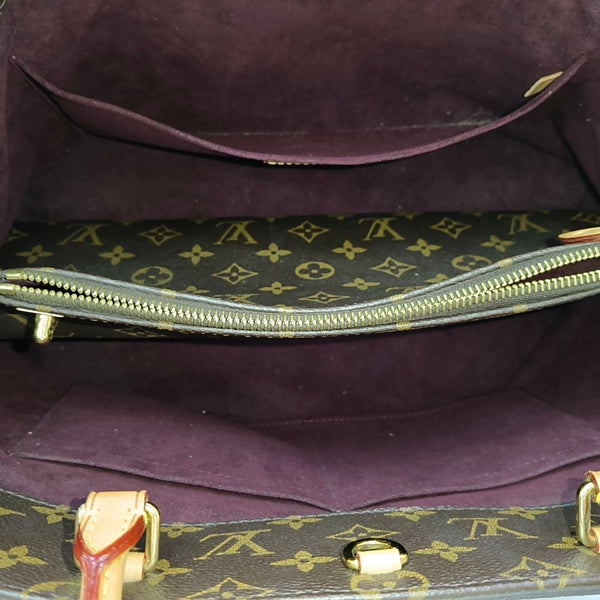 MONTAIGNE GM Monogram Coated Canvas Brown