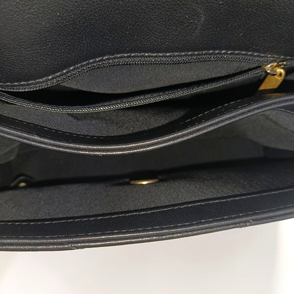 Quilted Calfskin Shoulder Bag Black