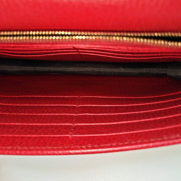 Interlocking G Small Calfskin Red