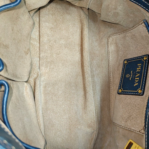 Calfskin Shoulder Bag Blue