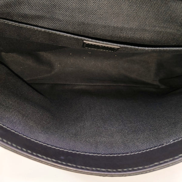 Monogram Coated Canvas Shoulder Bag Black