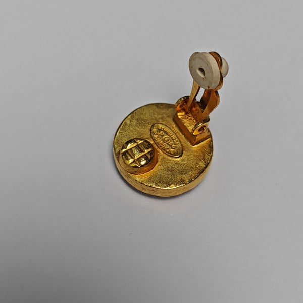Metal Gold Clip On Earrings