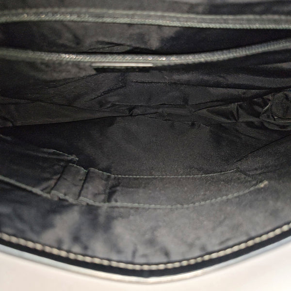 Coated Canvas Crossbody Bag Black