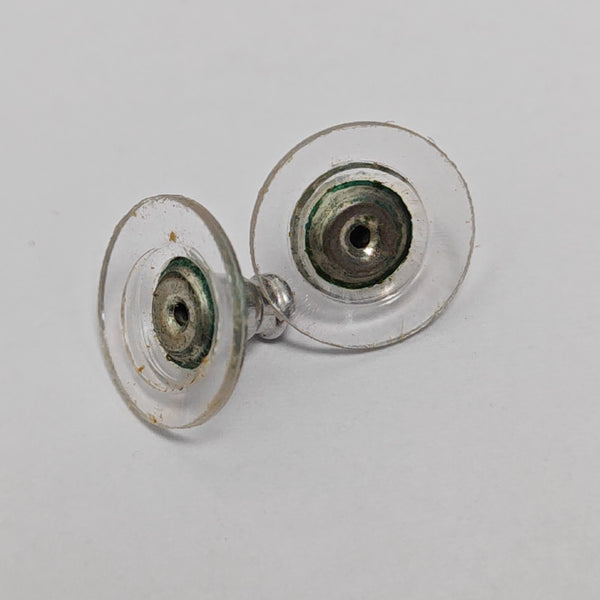 Lucky Locket Metal Silver Stud Earrings