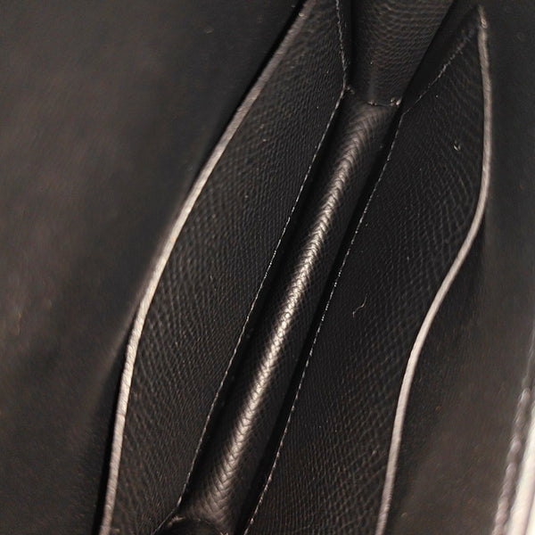 Constance Slim Epsom Black Wallet