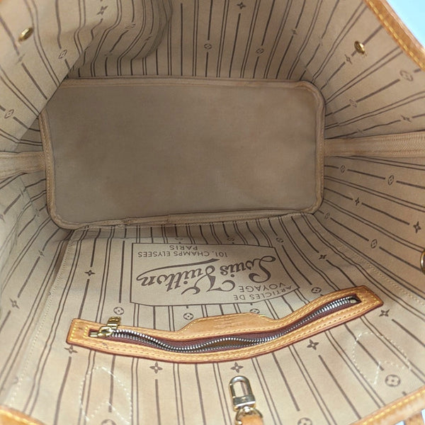 NEVERFULL MM Monogram Coated Canvas Brown