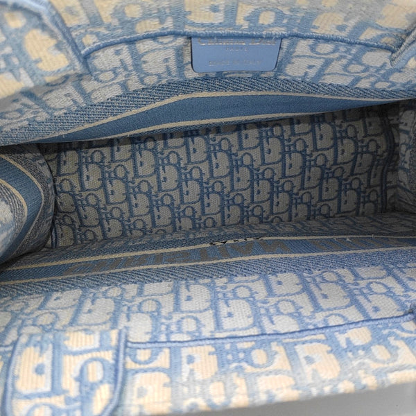Book Tote Medium Oblique Canvas Blue