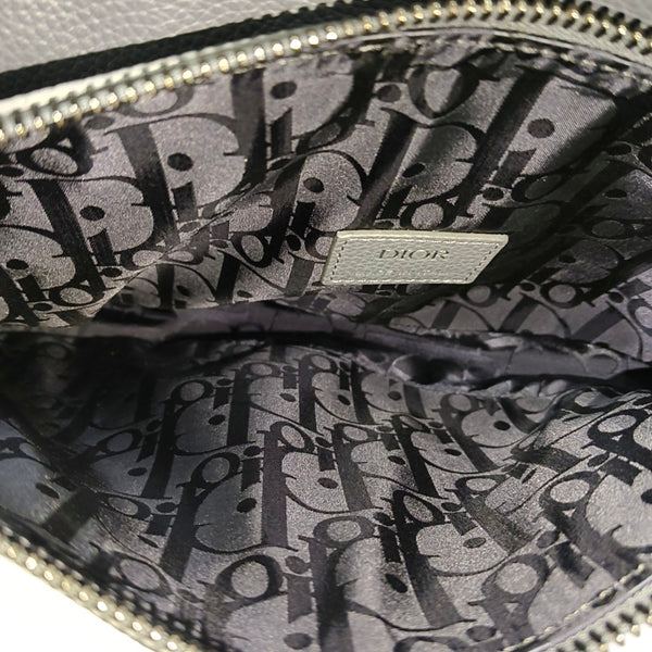 Saddle Medium Calfskin Gray