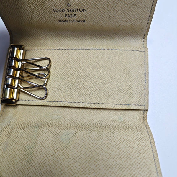 Damier Azur Coated Canvas Key Pouch White