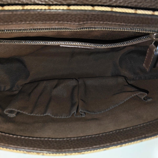 Monogram Canvas Crossbody Bag Brown
