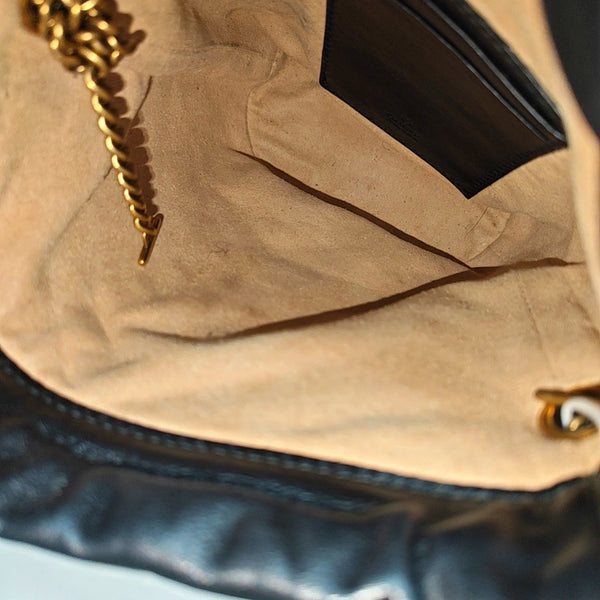 GG Marmont Mini Quilted Calfskin Black