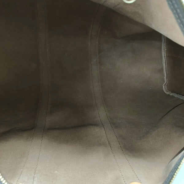 KEEPALL 50 Monogram Coated Canvas Brown