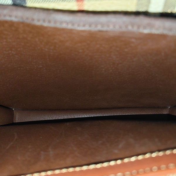 Coated Canvas Shoulder Bag Brown