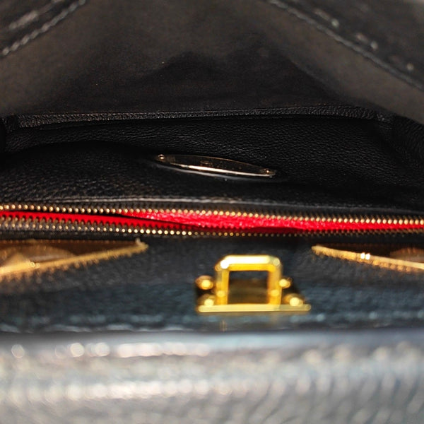 Peekaboo Mini Calfskin Black