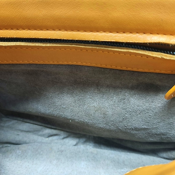 Calfskin Shoulder Bag Orange