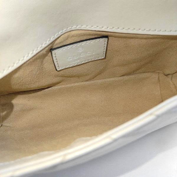 GG Marmont Mini Quilted Calfskin White
