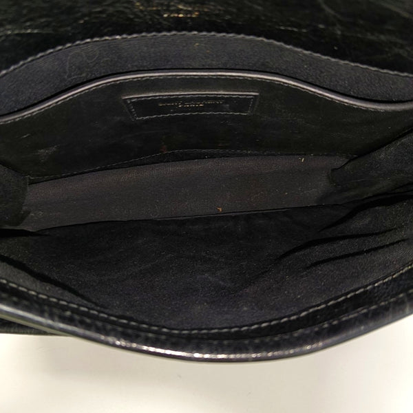 NIKI Small Chevron Calfskin Black