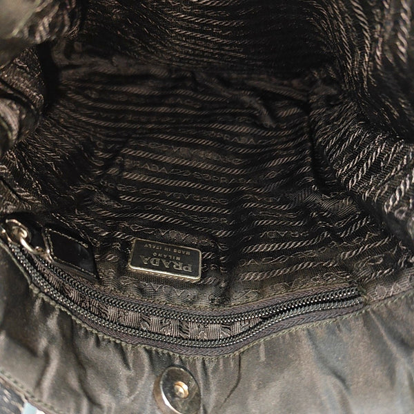 Nylon Top Handle Bag Black