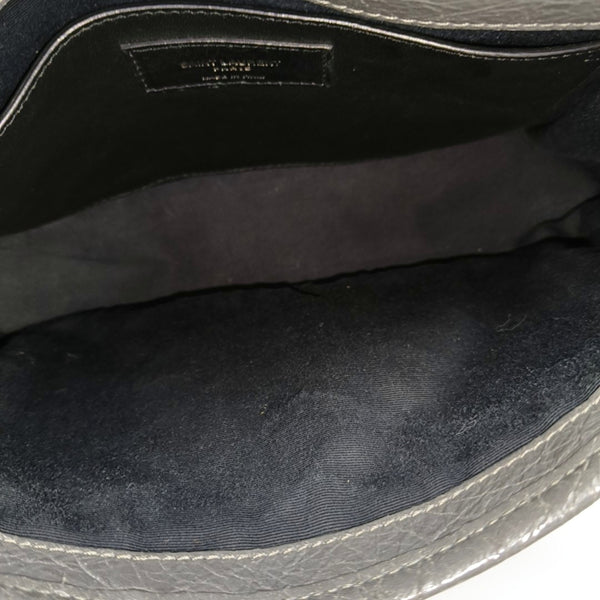 NIKI Small Chevron Calfskin Gray