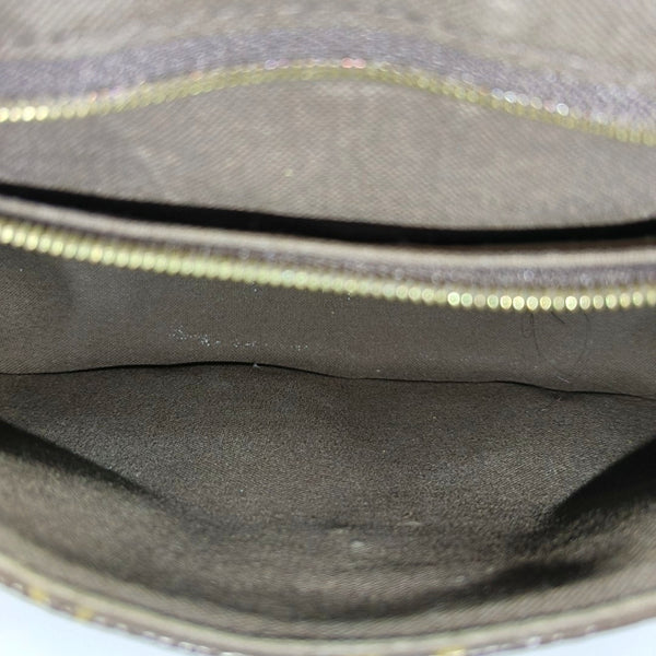 MENILMONTANT PM Monogram Coated Canvas Brown