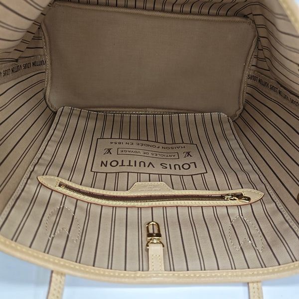 NEVERFULL MM Monogram Coated Canvas Brown