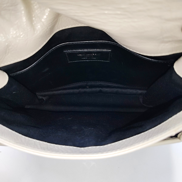 NIKI Small Chevron Calfskin White
