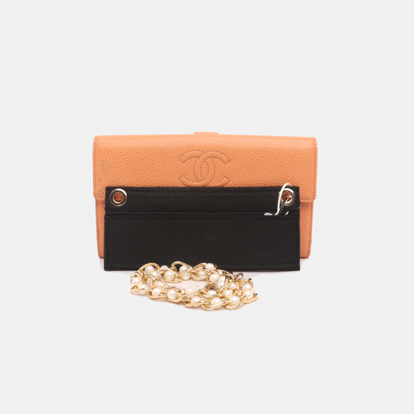 Grained Calfskin Pink Wallet