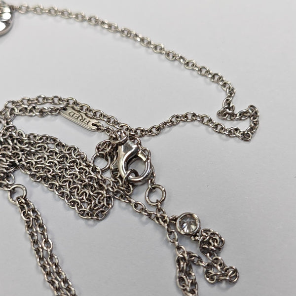 Chance Infinie 18k White Gold Silver Necklace