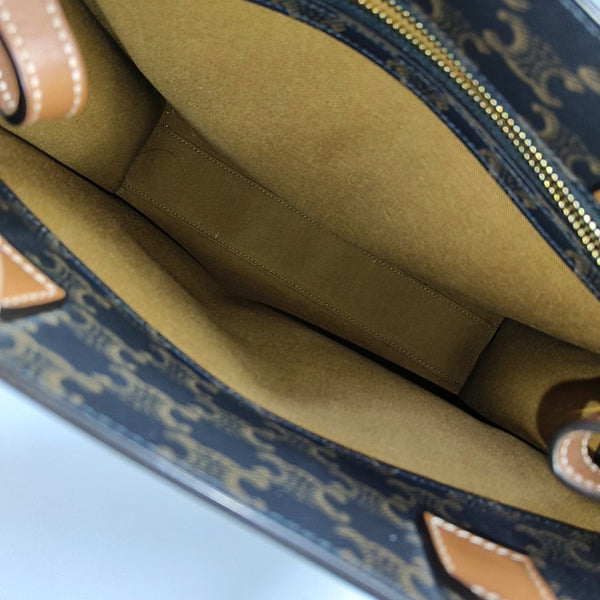 CABAS CELINE Small Coated Canvas Brown
