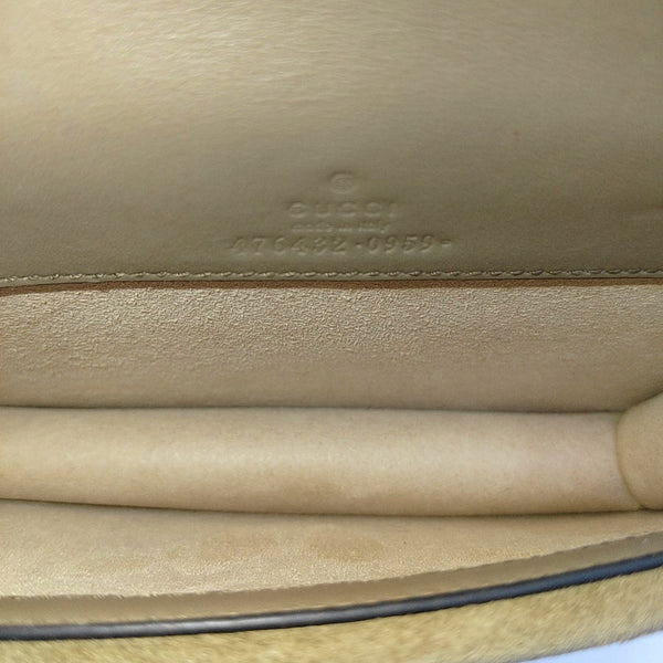 Dionysus Super Mini Monogram Coated Canvas Beige