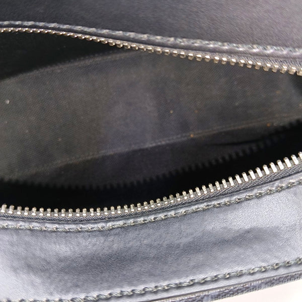 Monogram Coated Canvas Shoulder Bag Black