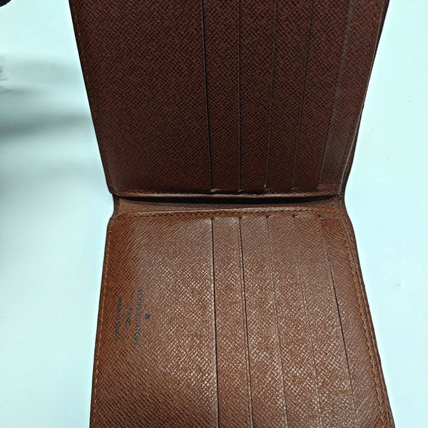 Monogram Coated Canvas Wallet Brown