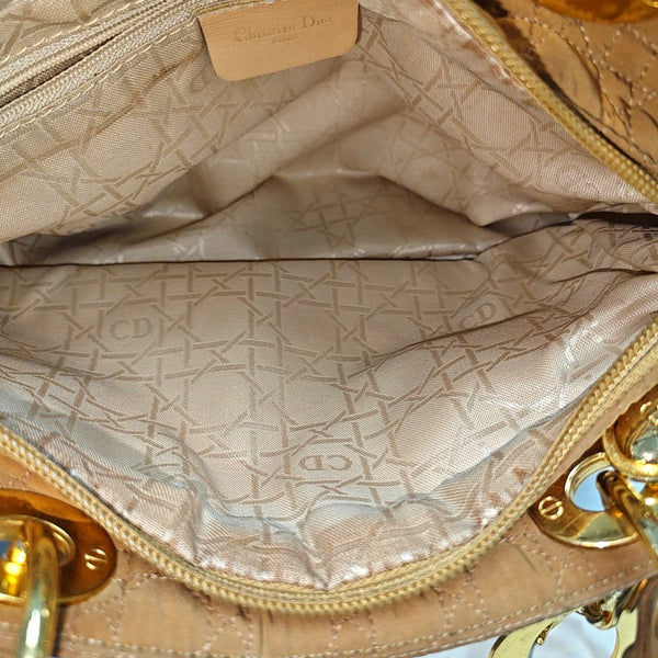 Lady Dior Medium Cannage Fabric Brown
