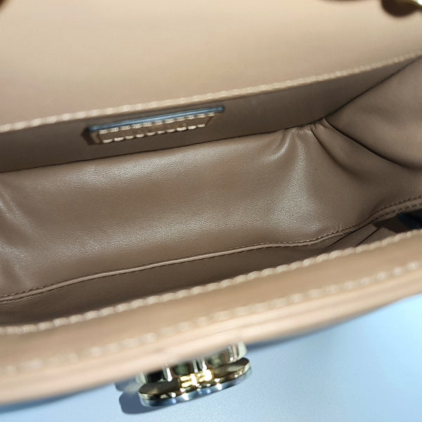 Interlocking G Mini Quilted Calfskin Brown
