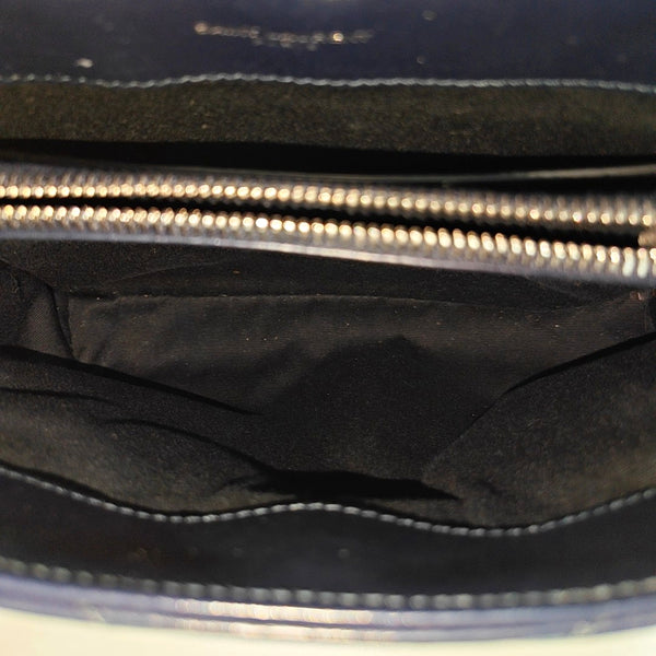 LOULOU Small Chevron Calfskin Blue