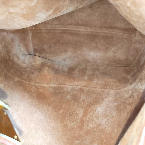 LOW KEY HOBO MM Monogram Calfskin Brown