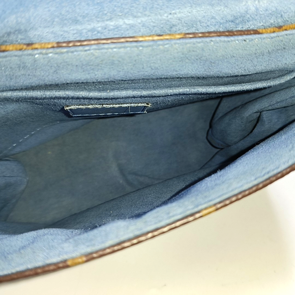 Authenticated pre-owned LOCKY BB Monogram Coated Canvas Blue - Shoulder Bag at Looply