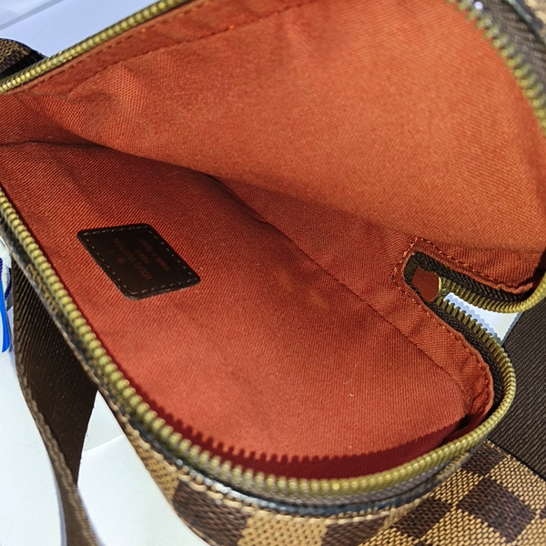 GÉRONIMOS Damier Ebene Coated Canvas Brown