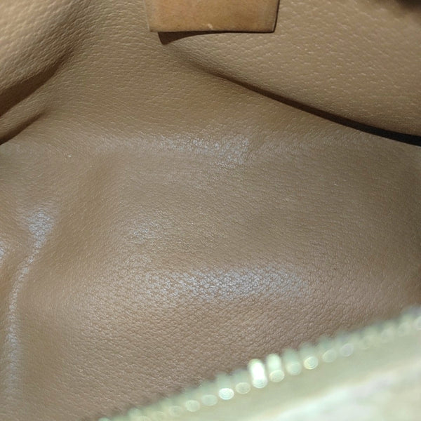 Coated Canvas Top Handle Bag Brown