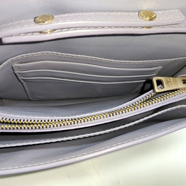 Fold Wallet Leather Purple