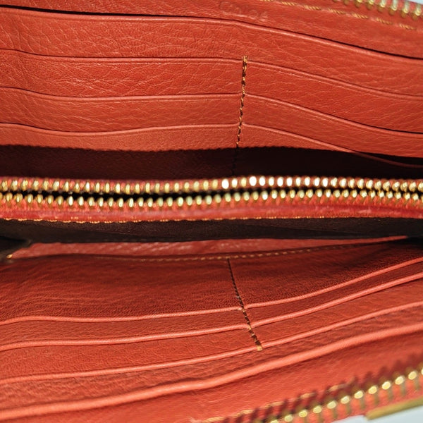 Marcie Calfskin Orange Wallet