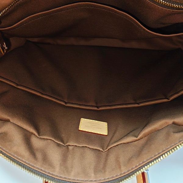 Monogram Coated Canvas Shoulder Bag Brown