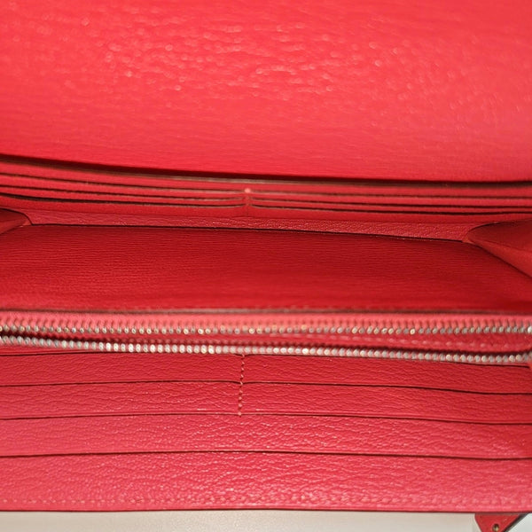 Kelly 20 Chèvre Mysore Pink Wallet