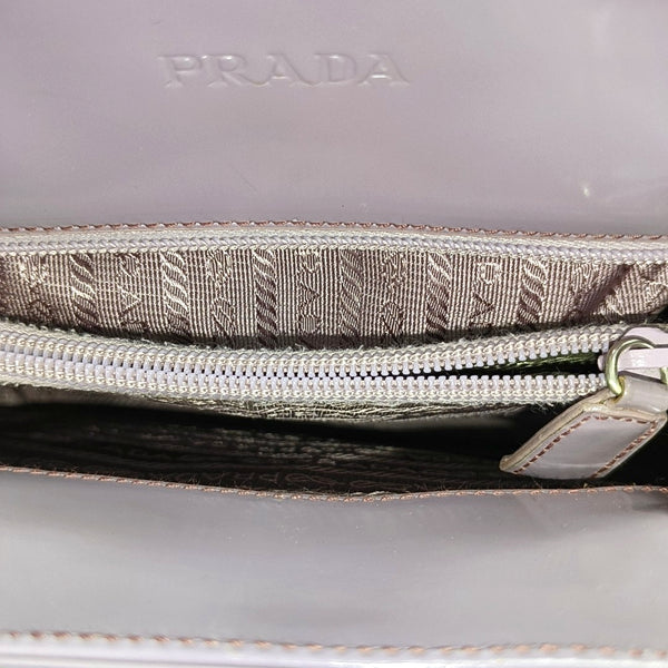 Calfskin Top Handle Bag Purple