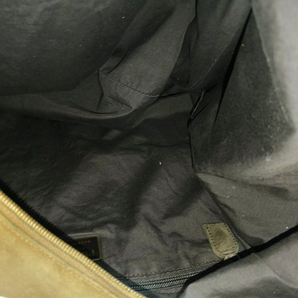 Suede Top Handle Bag Brown
