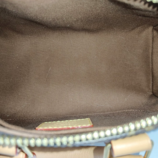 KEEPALL 25 Damier Ebene Coated Canvas Brown