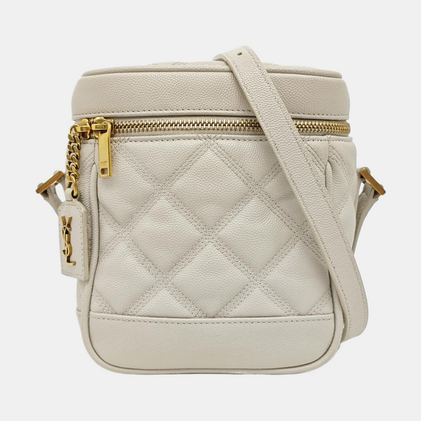 80'S VANITY Quilted Calfskin White